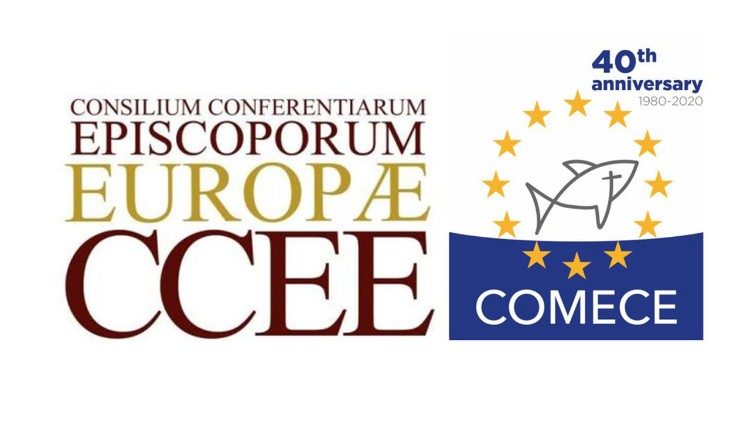Логото на Съвета на европейските епископски конференции и Комисията на епископатите на Европейската общност 