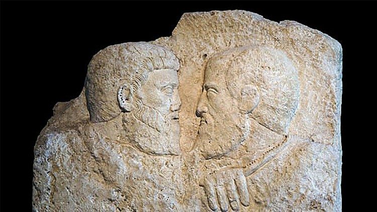 Pedro e Paulo, final do século IV, Museu Paleocristão, Aquileia