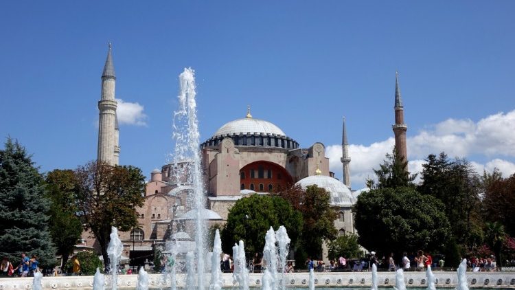 A view of Hagia Sophia in Istanbul, Turkey