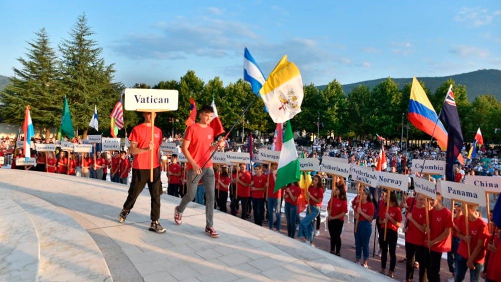 Foto z otváracieho slávenia Mladifestu v Medžugorí, 1. augusta 2020