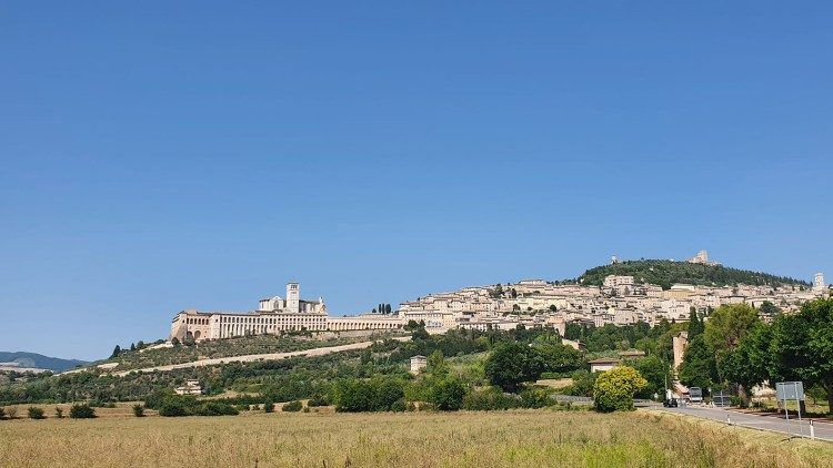 Pohľad na Assisi, mesto sv. Františka