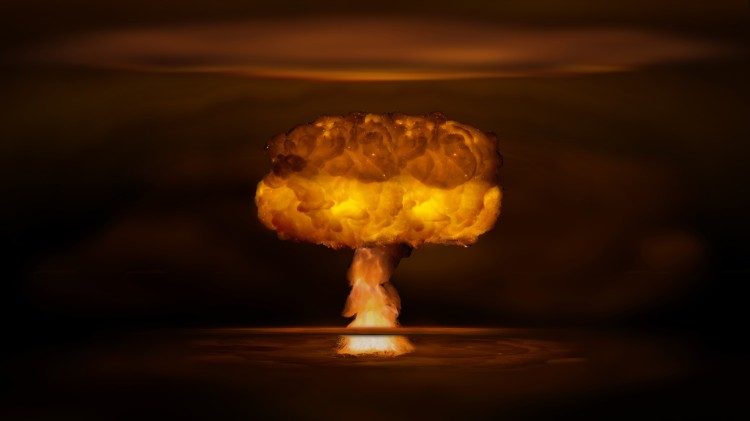 Bomu la atomiki lililolipuka huko Hiroshima nchini Japan 1945