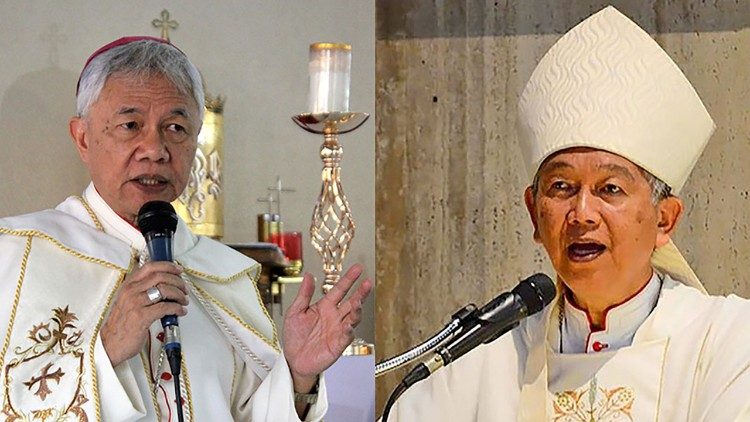 Bishops Patricio Buzon (L) and Broderick Pabillo (photo: CBCP)o