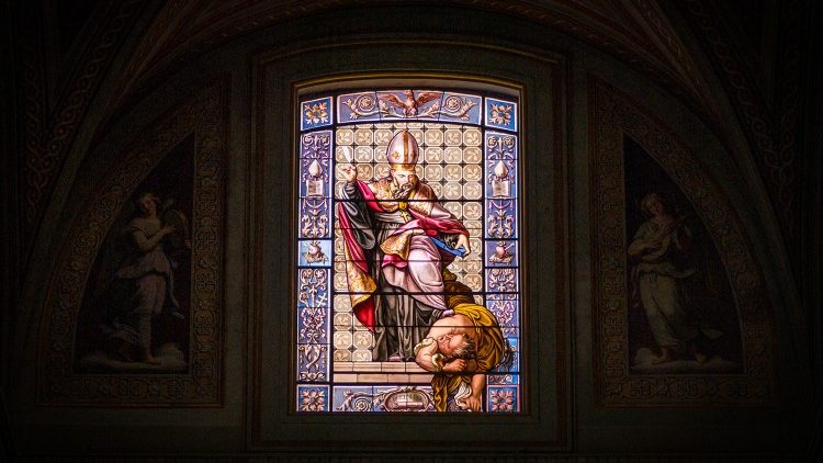 Sant'Agostino, vetrata, Basilica di Sant'Agostino, Roma