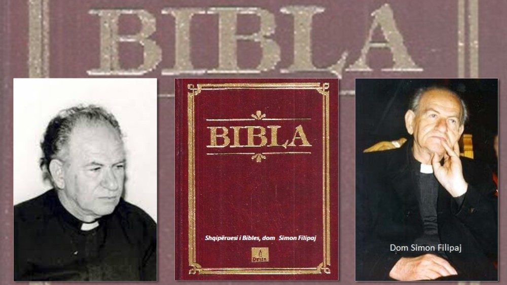 Don Simon Filipaj, sacerdote albanese, ha tradotto la Bibbia in lingua albanese