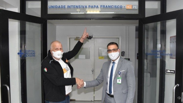 A homenagem na nova UTI do Hospital São Lucas da PUCRS destinada a pacientes com Covid-19