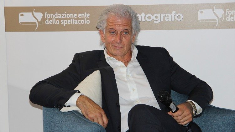 Il regista Massimiliano Finazzer Flory durante la presentazione al Lido di Venezia