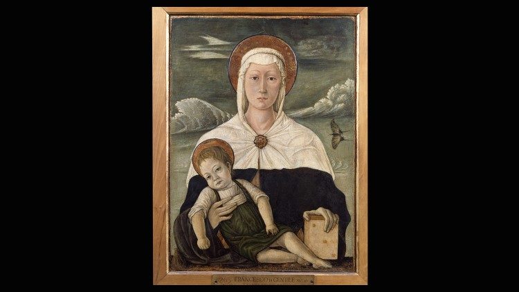 Francesco di Gentile. La Madonna col Bambino, detta "Madonna della Farfalla", Pinacoteca Vaticana,  ©Musei Vaticani