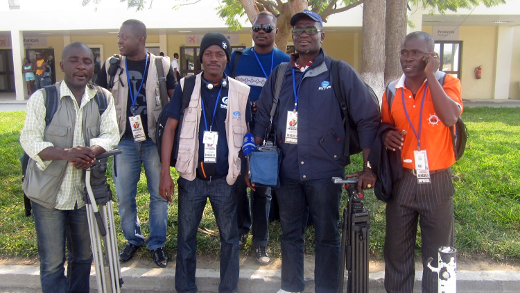 Jornalistas de vários órgãos de comunicação em Angola