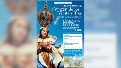 Uruguayos rezan por el fin de la pandemia ante la Virgen de los Treinta y Tres