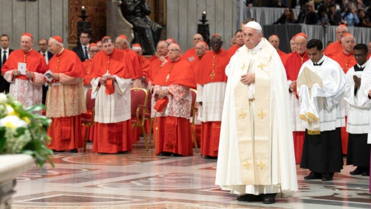 Papst Franziskus beim Konsistorium im Oktober  2019 