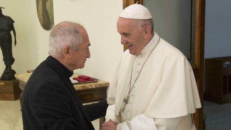 Pope Francis and Cardinal-designate Silvano Maria Tomasi