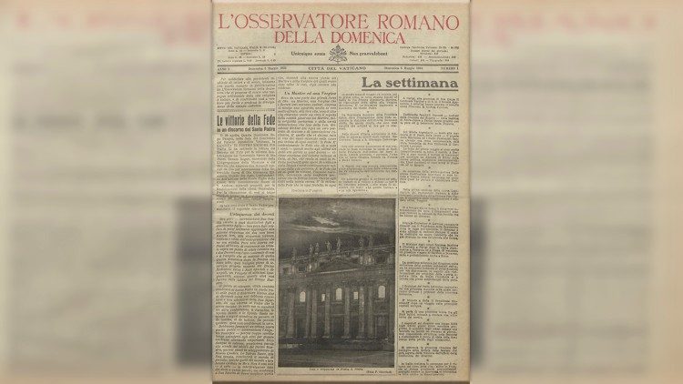 Jedno z historických vydaní L'Osservatore della Domenica