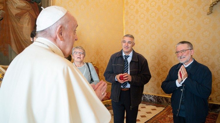 Ferenc pápával a Vatikánban