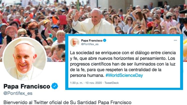 Cuenta Oficial del Papa Francisco en Twitter @Pontifex.