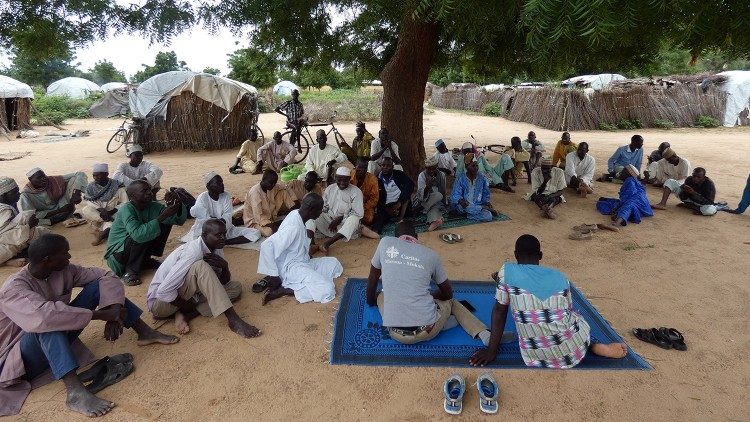 Camp pour des déplacés et refugiés servi par la Caritas du diocèse de Maroua-Mokolo/Cameroun