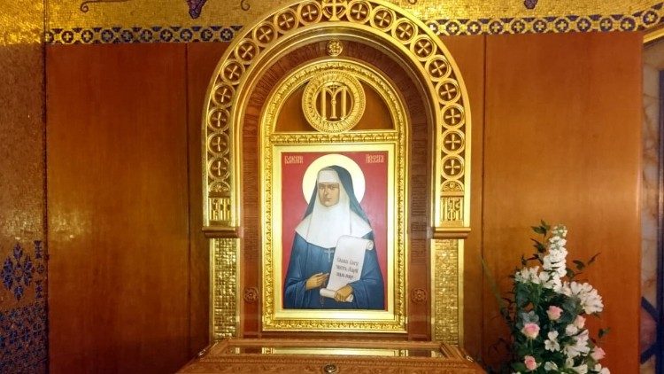 ікона та мощі блаженної Йосафати в каплиці Головного Дому Згромадження Сестер Служебниць в Римі