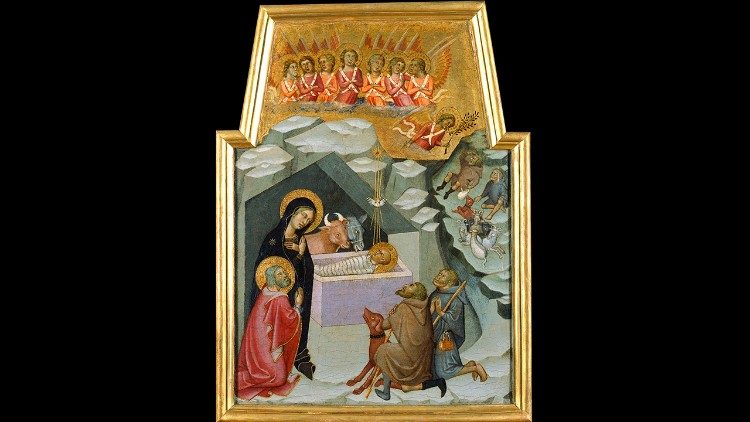 Bartolo di Fredi, "L'Adoration des bergers", 1383-1388. © Musei Vaticani