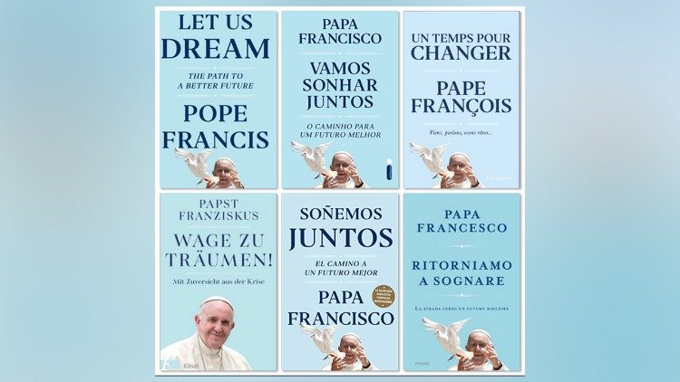 La couverture en plusieurs langues du livre d'entretiens entre le Pape François avec le journaliste Austen Ivereigh.