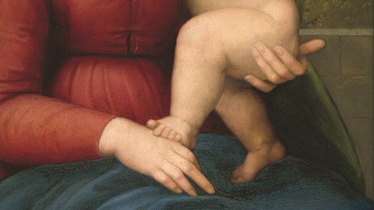 Raffaello, Piccola Madonna Cowper, Washington, National Gallery of Art , 1505 circa (particolare)
