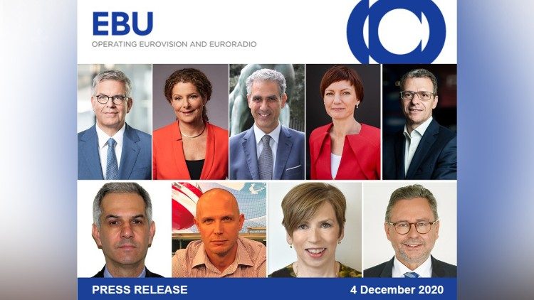 Výkonná rada EBU na obdobie 2021-2022 (vľavo dole zástupca Vatikánskeho rozhlasu)