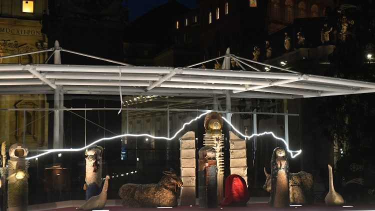 The Nativity Scene from Castelli, in St Peter's Square