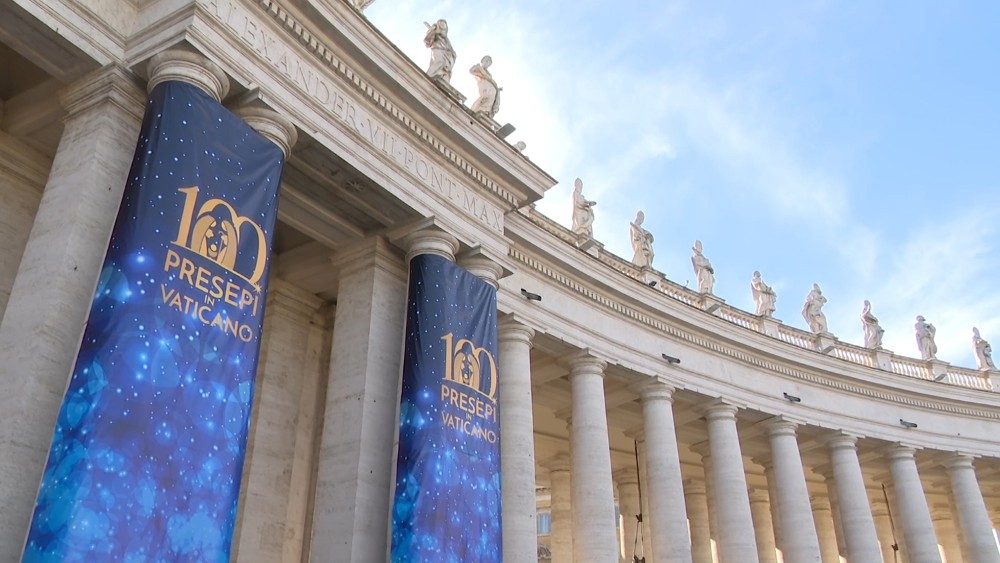 Logo výstavy na Vatikánskej kolonáde