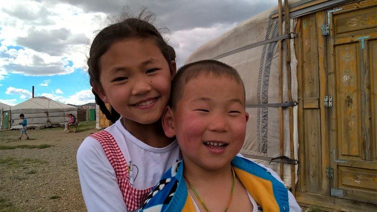 I bambini in Mongolia