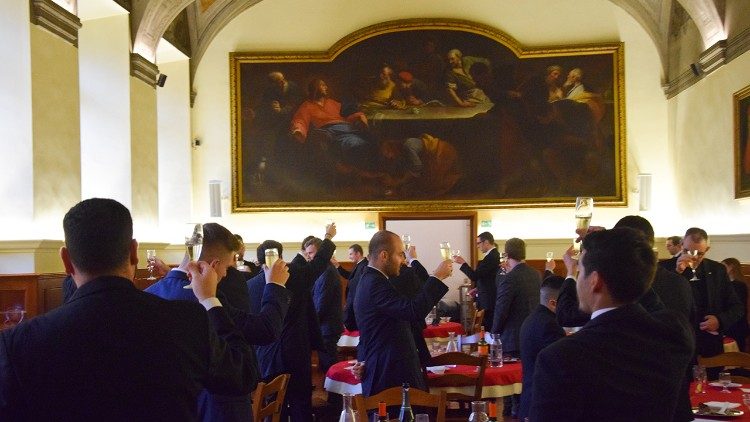 A toast to the martyrs in the cafeteria (photo credit: Edward Hauschild)