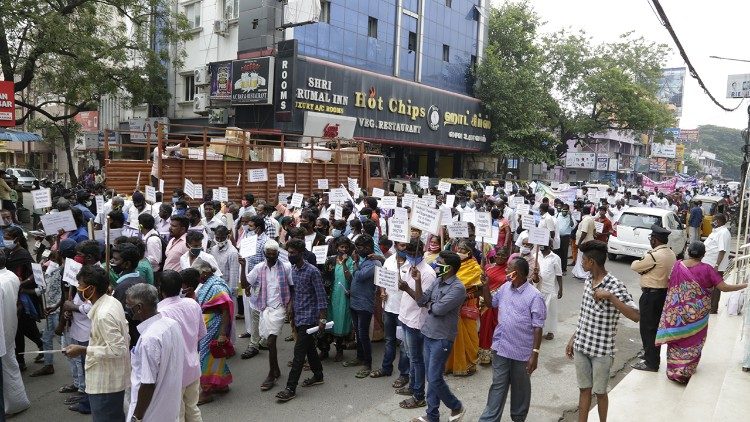 2021: Dalit-Christen demonstrieren gegen Diskriminierung