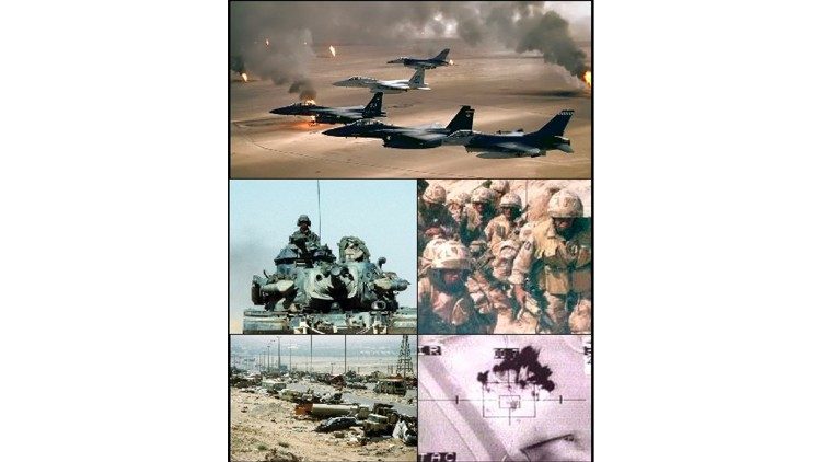 Alcune immagini che si riferiscono alla prima guerra del Golfo