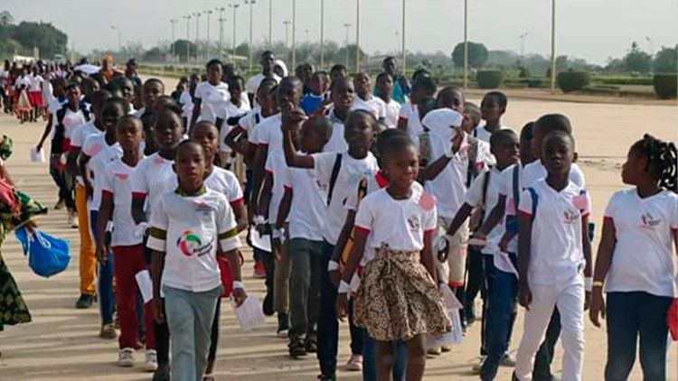 la Giornata dell'infanzia missionaria a Yamoussoukro, capitale della Costa d'Avorio