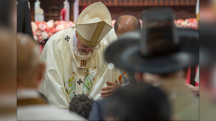 Sete vítimas da escravidão sexual durante a II Guerra encontraram o Papa na Missa pela Paz e a Reconciliação