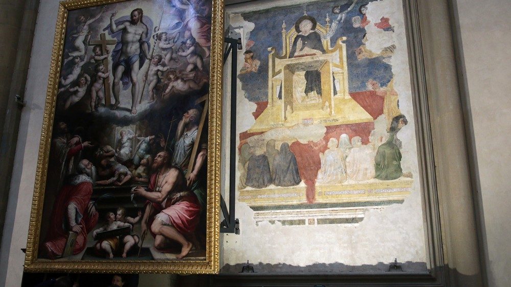 Il più antico affresco di san Tommaso nella Basilica di Santa Maria Novella a Firenze