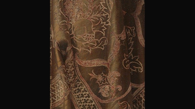 Un particolare delle vesti e dei tessuti secondo la moda del Quattrocento veneto © Staatliche Museen zu Berlin, Gemäldegalerie