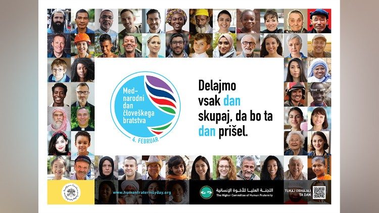 मानव बन्धुत्व सम्बन्धी अन्तरराष्ट्रीय दिवस का पोस्टर