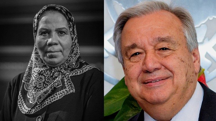 Latifa ibn Ziaten and Antonio Guterres, winners of the Zayed Award for Human Fraternity 2021