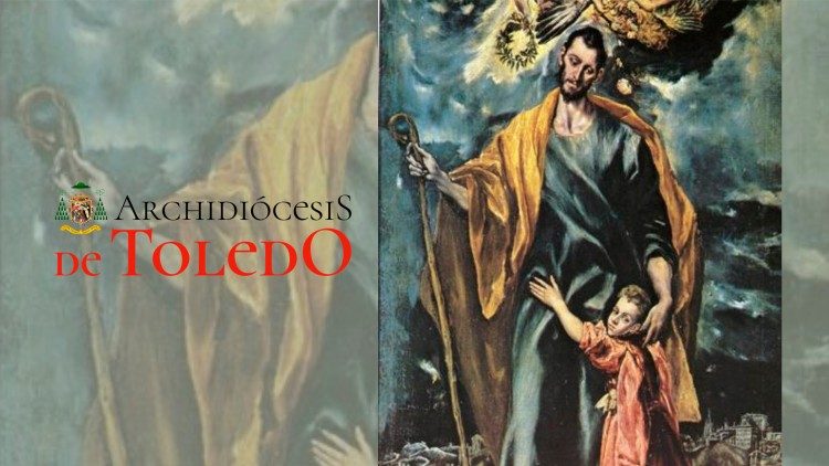 Pintura de El Greco  "San José con el Niño"