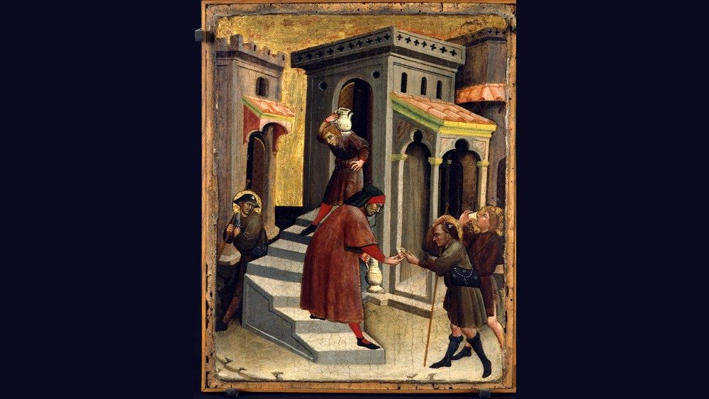 Olivuccio di Ciccarello, “The Works of Mercy”, 1404, tempera and gilding on poplar, Vatican Museums, Art Gallery © Musei Vaticani