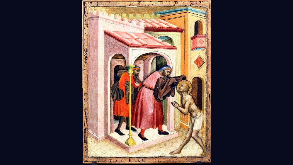 Olivuccio di Ciccarello, “The Works of Mercy”, 1404, tempera and gilding on poplar, Vatican Museums, Art Gallery © Musei Vaticani