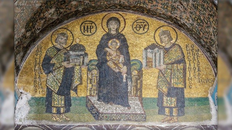 Mosaïque byzantine à Sainte Sophie (photo d'illustration). 
