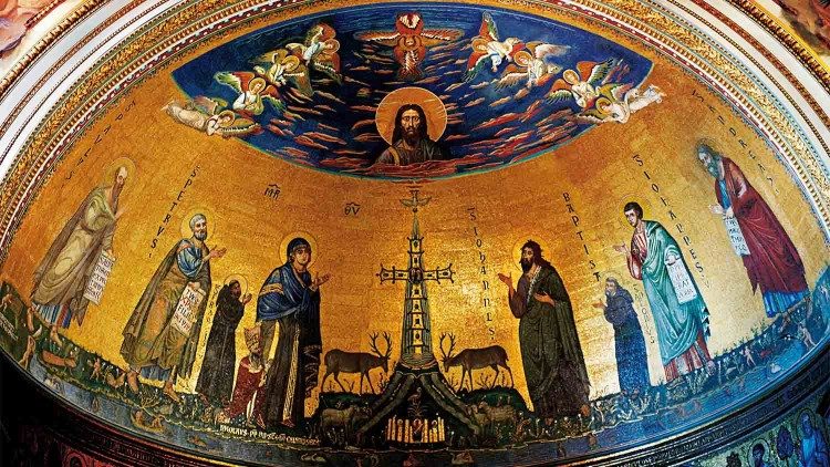 A lateráni Szent János bazilika apszis mozaikja (Janusz Rosikon)