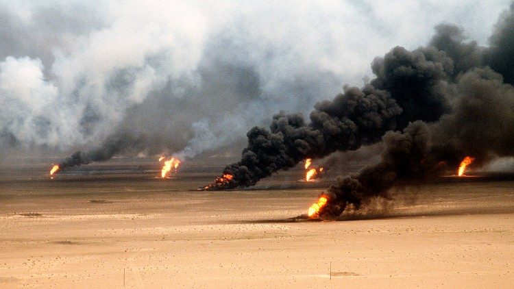 Primera Guerra del Golfo: pozos de petróleo incendiados por las tropas iraquíes