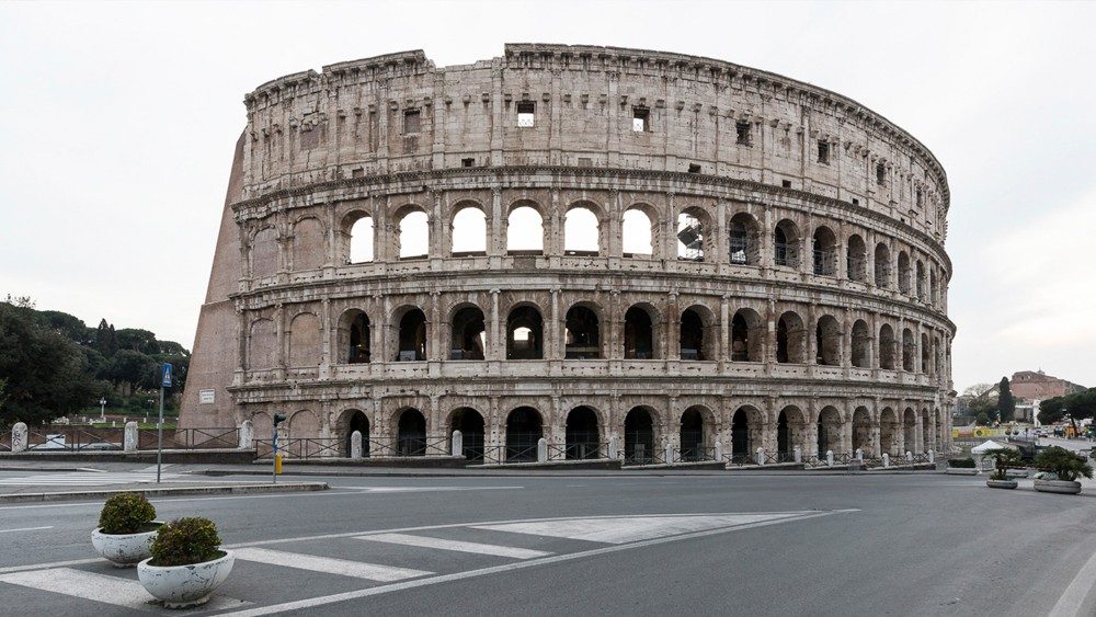 Kolosseum, Rom, während des Corona-Lockdowns im Frühjahr 2020. Fotografie: Marcello Leotta.