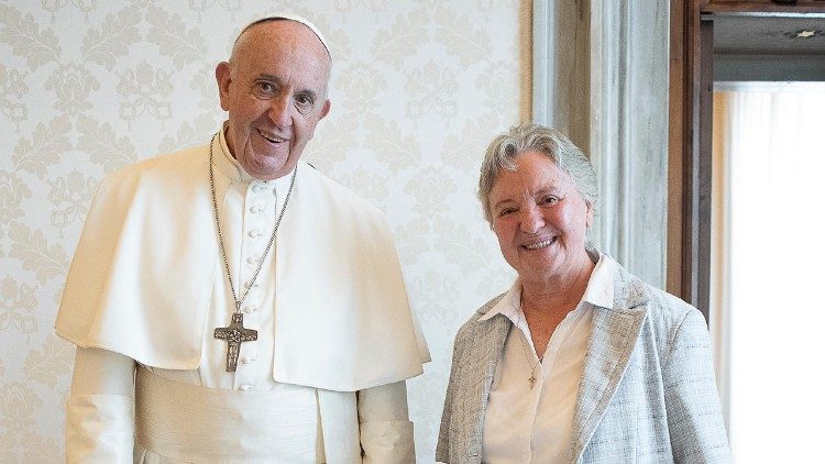 Ir. Márian Ambrósio e o Papa Francisco