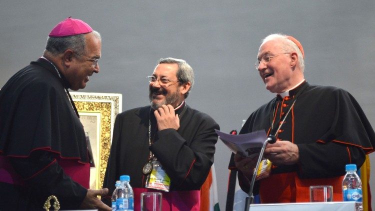 O cardeal brasileiro (à esquerda) no encontro do México, em 2013