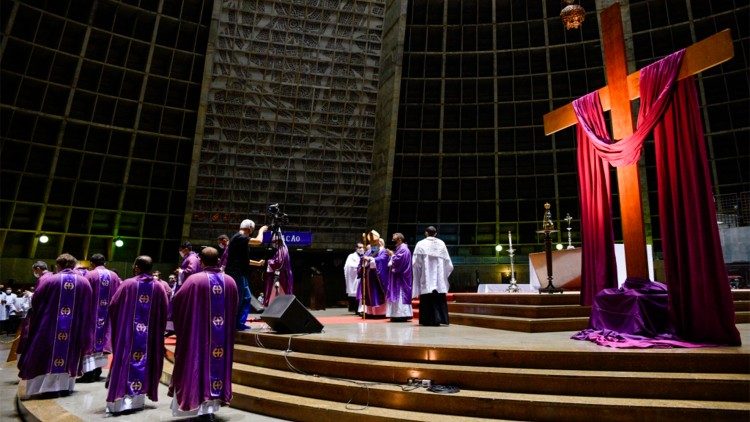 Une intitiative de "24 heures pour le Seigneur" dans une paroisse brésilienne, le 12 mars 2021.