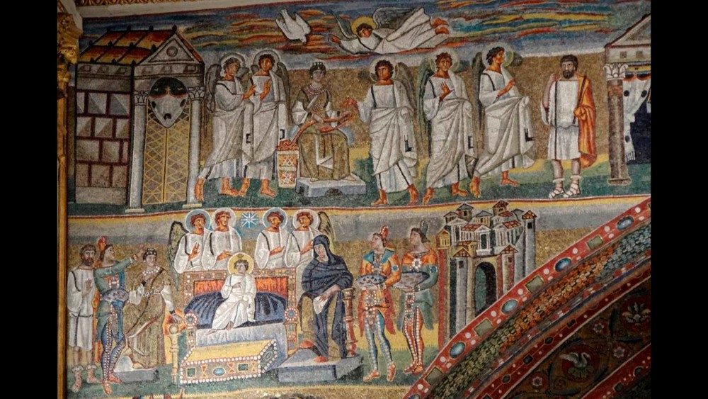 羅馬聖母大殿的馬賽克，432-440年