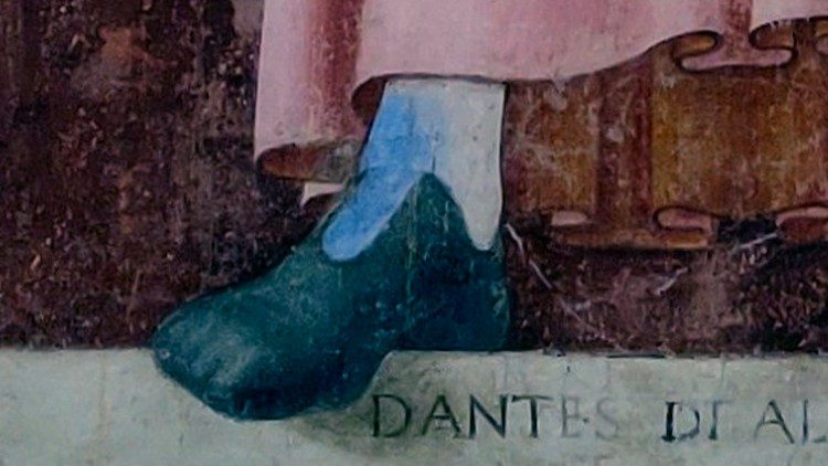 El nombre de Dante en el fresco de Andrea del Castagno