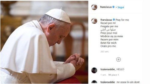 Cinco años de @franciscus, la cuenta de instagram del Papa